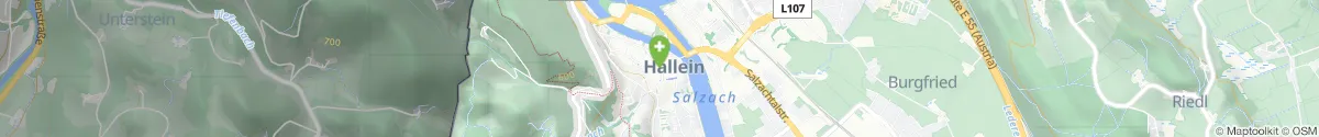 Kartendarstellung des Standorts für Stadtapotheke Hallein in 5400 Hallein